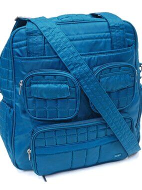 ❤️ Lug Puddle Jumper Ocean Blue Travel Tote Weekender Shoe Compartment